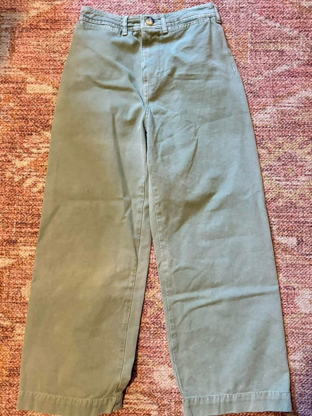 Free People Wide Leg Pants in Olive Green